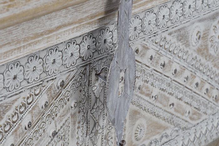 DKD Home Decor Arcon Indio Blanco Mango y Laton 40 x 45 x 88 cm