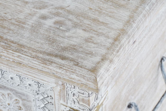 DKD Home Decor Arcon Indio Blanco Mango y Laton 40 x 45 x 88 cm