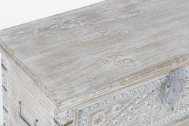 DKD Home Decor Arcon Indio Blanco Mango y Laton 40 x 45 x 88 cm