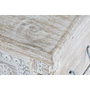 DKD Home Decor Cesto Arcon de madera de mango y latón, Blanco