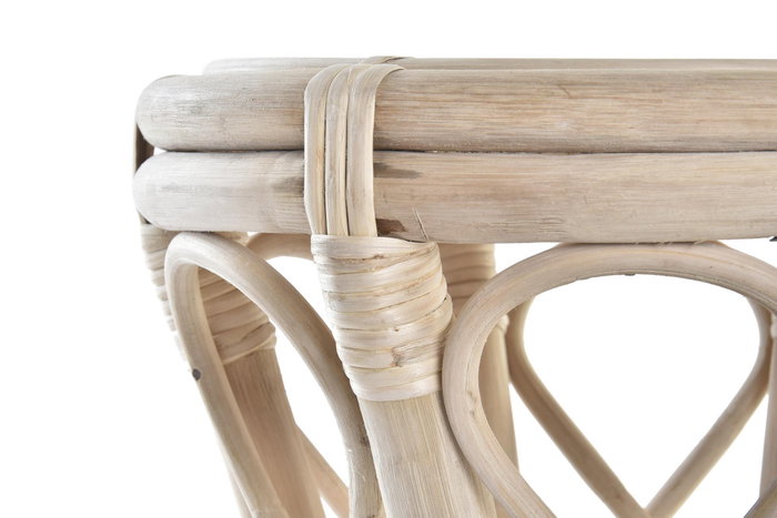 DKD Home Decor Mesita Auxiliar de Ratán Natural