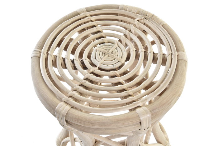 DKD Home Decor Mesita Auxiliar de Ratán Natural