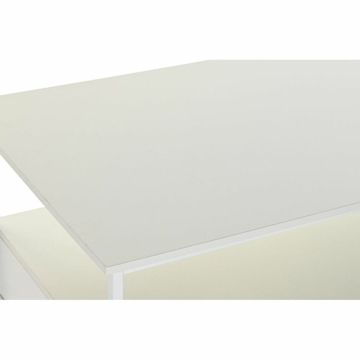 DKD Home Decor Mesa de Centro de Metal y MDF Blanco