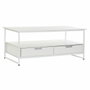 DKD Home Decor Mesa de Centro de Metal y MDF Blanco