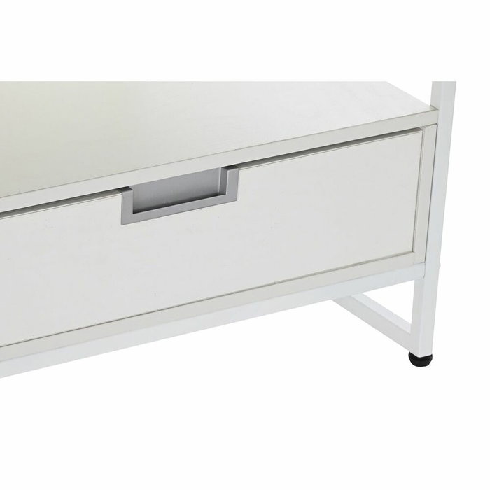 DKD Home Decor Mesa de Centro de Metal y MDF Blanco