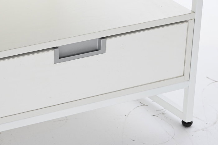 DKD Home Decor Mesa Centro Urban Blanco Metal y MDF 110 x 55 x 46 cm con 2 Cajones