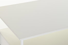 DKD Home Decor Mesa Centro Urban Blanco Metal y MDF 110 x 55 x 46 cm con 2 Cajones