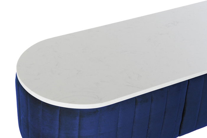 Consola Glam DKD Home Decor Azul Blanco 35 x 80 x 120 cm Consola Glam DKD Home Decor Azul Blanco 35 x 80 x 120 cm