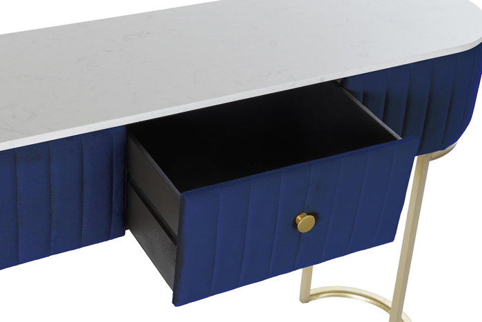 Consola Glam DKD Home Decor Azul Blanco 35 x 80 x 120 cm Consola Glam DKD Home Decor Azul Blanco 35 x 80 x 120 cm