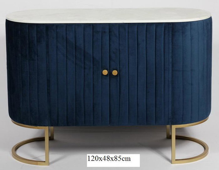 Consola Glam DKD Home Decor Azul Blanco 35 x 80 x 120 cm