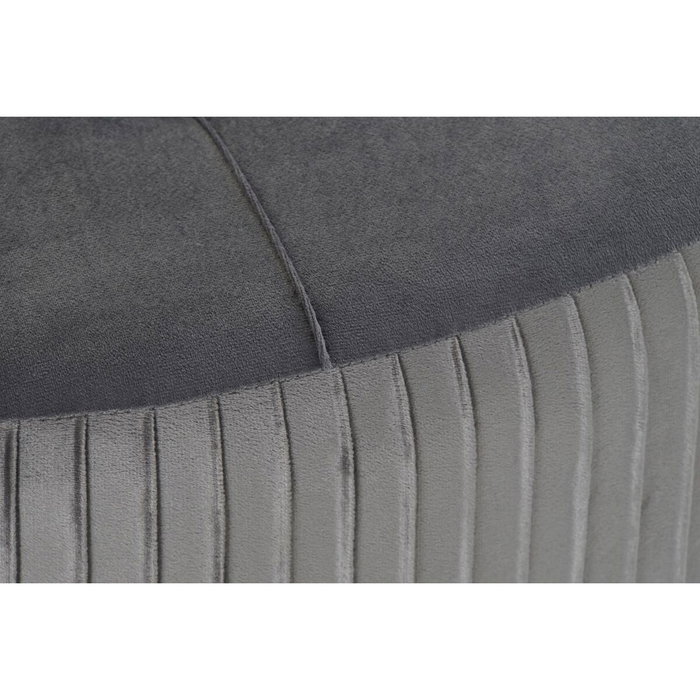 DKD Home Decor Reposapiés de Terciopelo y Madera Gris Oscuro 80x80x38 DKD Home Decor Reposapiés de Terciopelo y Madera Gris Oscuro 80x80x38