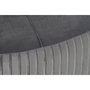 DKD Home Decor Reposapiés de Terciopelo y Madera Gris Oscuro 80x80x38
