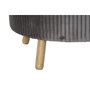 DKD Home Decor Reposapiés de Terciopelo y Madera Gris Oscuro 80x80x38