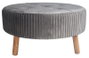 DKD Home Decor Reposapies Scandi Gris Oscuro 80x80x38 cm Velvet Madera
