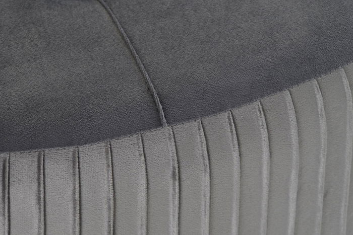 DKD Home Decor Reposapies Scandi Gris Oscuro 80x80x38 cm Velvet Madera