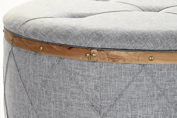 DKD Home Decor Descalzadora Scandi Gris Claro Natural 80 x 43 x 80 cm Set de 2