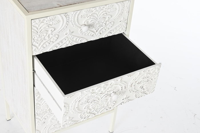 Cajonera Arabe DKD Home Decor Blanco 34 x 78 x 45 cm