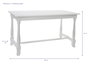 DKD Home Decor Mesa de Comedor Menorca de Madera Blanca 180x90x80 cm