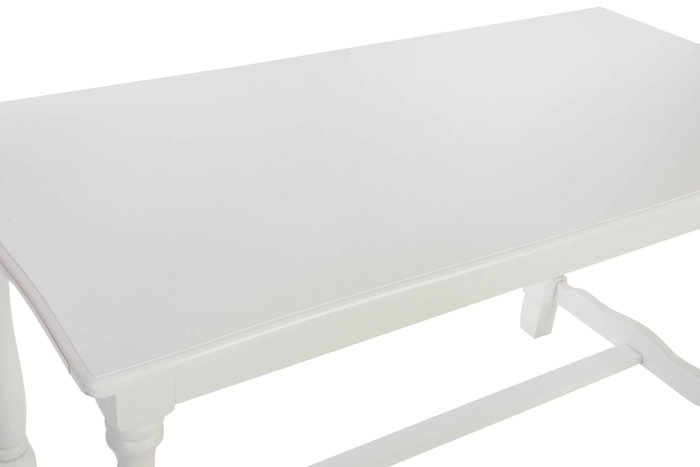 DKD Home Decor Mesa de Comedor Menorca de Madera Blanca 180x90x80 cm