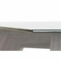 DKD Home Decor Mesa de Comedor de Cristal Templado Gris y MDF