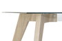 DKD Home Decor Mesa de Comedor de Cristal Templado Gris y MDF