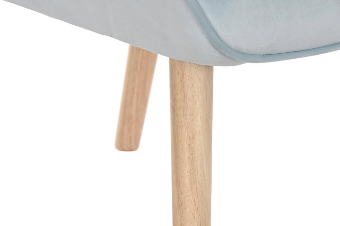 DKD Home Decor Butaca Scandi Azul Celeste Natural 75 x 96 x 67 cm