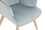 DKD Home Decor Butaca Scandi Azul Celeste Natural 75 x 96 x 67 cm