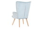 DKD Home Decor Butaca Scandi Azul Celeste Natural 75 x 96 x 67 cm