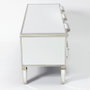 DKD Home Decor Mueble TV Glam Espejo Plateado 112 x 45 x 50 cm con 3 Cajones