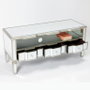 DKD Home Decor Mueble TV Glam Espejo Plateado 112 x 45 x 50 cm con 3 Cajones