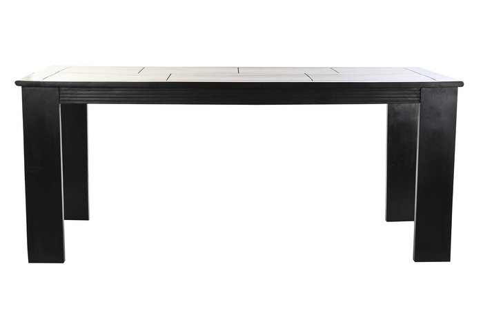 DKD Home Decor Mesa de Comedor Marron Oscuro Acacia 90 x 76 x 180 cm