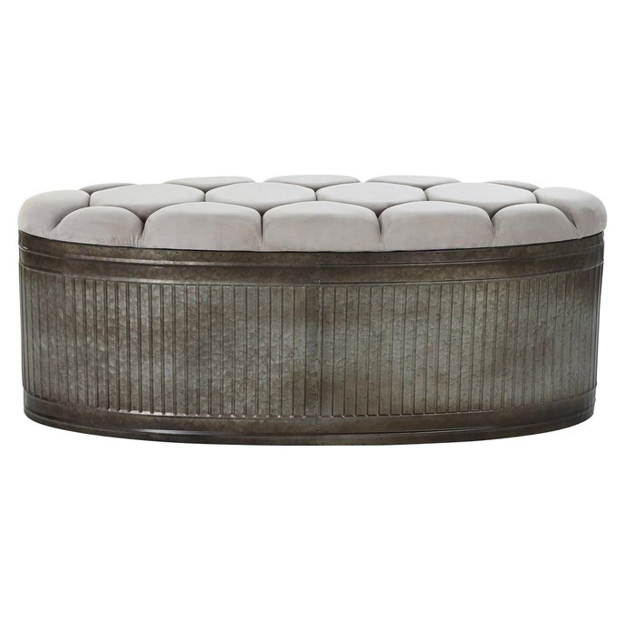 DKD Home Decor Descalzadora de Metal y Poliéster Beige DKD Home Decor Descalzadora de Metal y Poliéster Beige