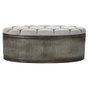 DKD Home Decor Descalzadora de Metal y Poliéster Beige