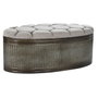 DKD Home Decor Descalzadora de Metal y Poliéster Beige