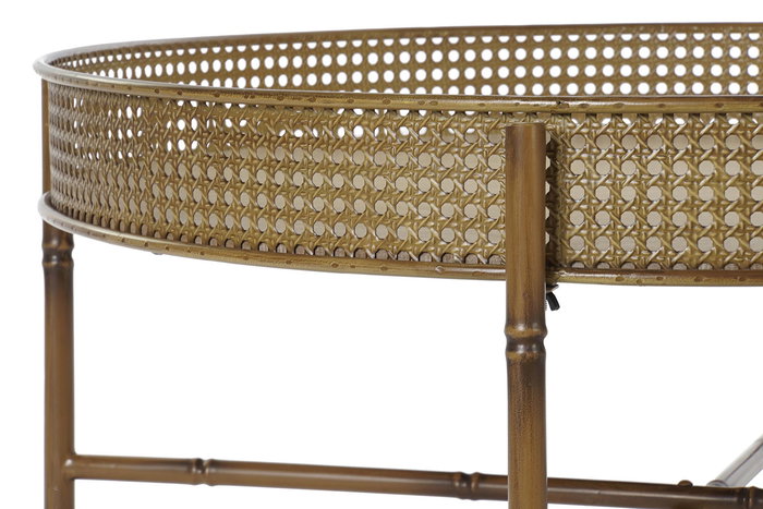 DKD Home Decor Mesa Centro Balines 80 x 80 x 38 cm Metal