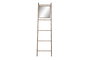 DKD Home Decor Toallero Tipo Escalera de Metal y Espejo Mostaza