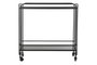 DKD Home Decor Consola Loft Negro Metal y Cristal 28 x 80.5 x 80 cm