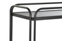 DKD Home Decor Consola Loft Negro Metal y Cristal 28 x 80.5 x 80 cm