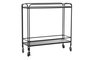 DKD Home Decor Consola Loft Negro Metal y Cristal 28 x 80.5 x 80 cm