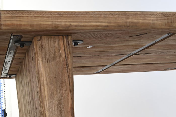 DKD Home Decor Mesa Comedor Alpino Natural Madera Reciclada Pino 180 x 90 x 77 cm