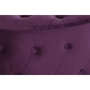 DKD Home Decor Set de 2 Reposapiés de Terciopelo Capitoné Púrpura