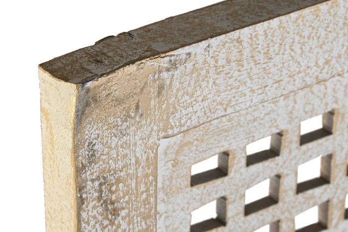 DKD Home Decor Biombo Blanco Dorado 2 x 180 x 150 cm