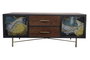 Mueble Tv Moderno DKD Home Decor Marron Oscuro Dorado 35 x 55 x 140 cm