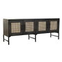 DKD Home Decor Buffet de Mango y Ratán Marrón 155x40x61,5 cm