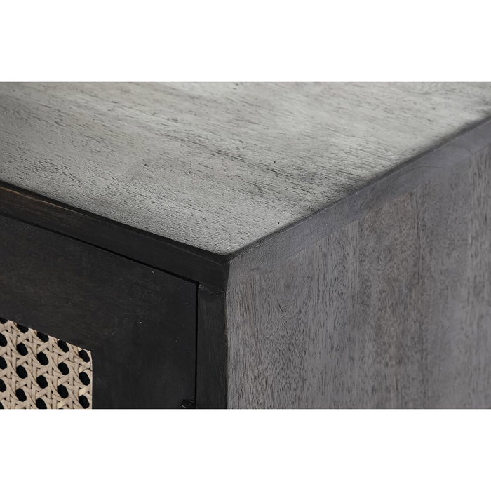 DKD Home Decor Buffet de Mango y Ratán Marrón 155x40x61,5 cm