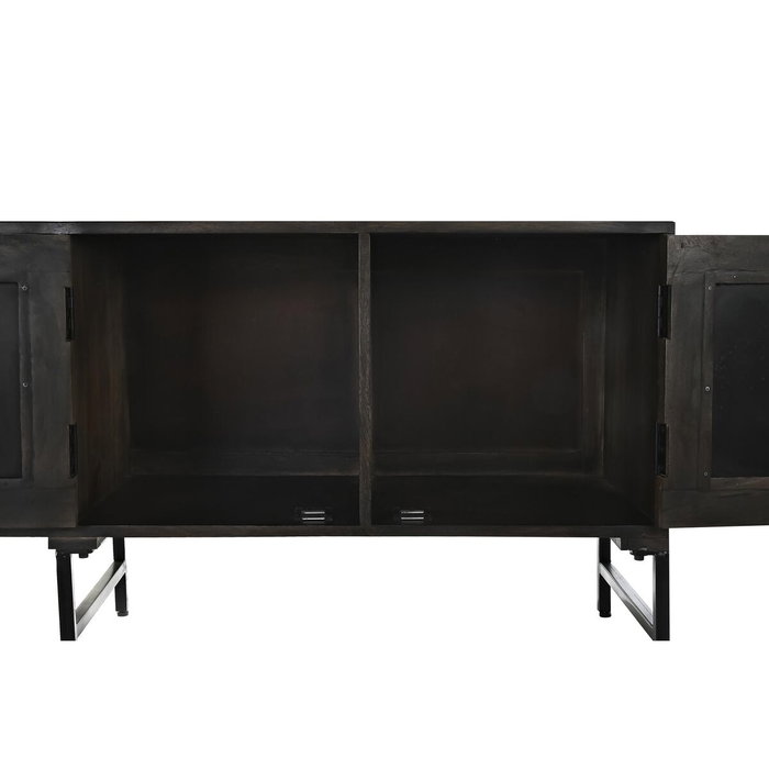 DKD Home Decor Buffet de Mango y Ratán Marrón 155x40x61,5 cm