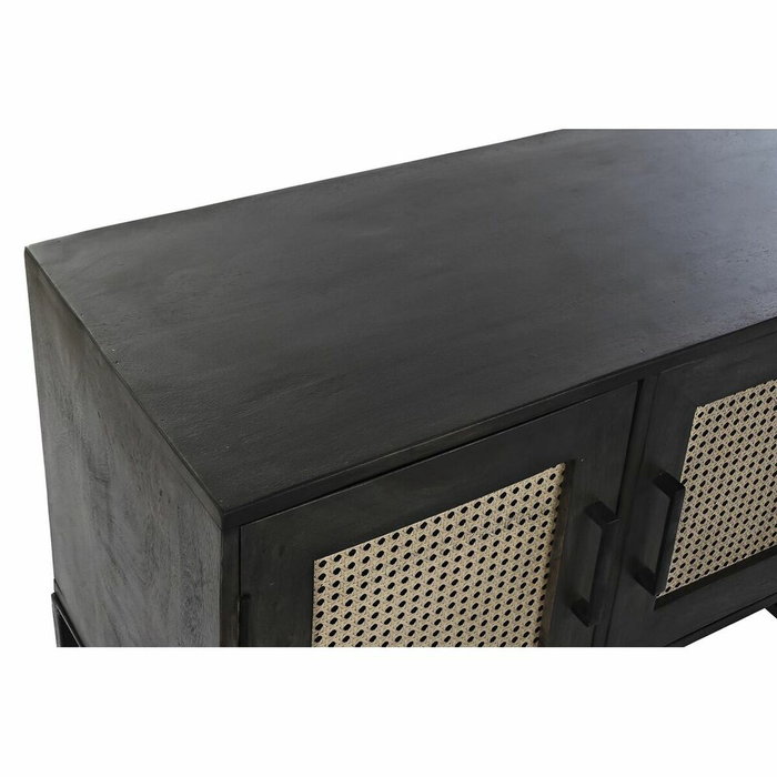 DKD Home Decor Buffet de Mango y Ratán Marrón 155x40x61,5 cm