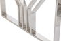 DKD Home Decor Mesa de Comedor Moderna Plateada Transparente Acero y Cristal 180 x 90 x 75 cm