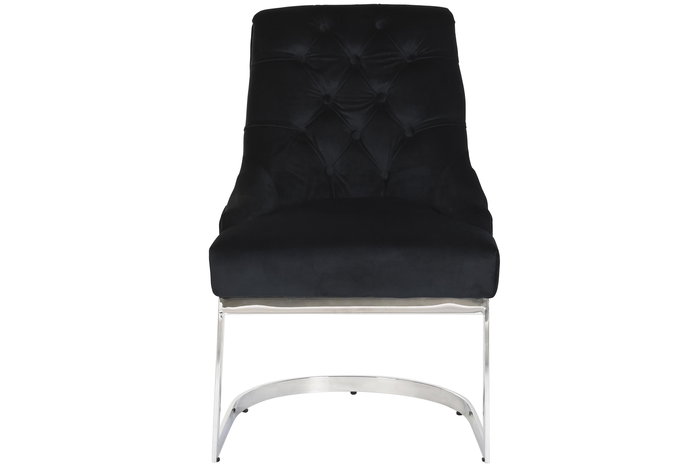 DKD Home Decor Silla Moderno Negro Plateado 58 x 93 x 60 cm
