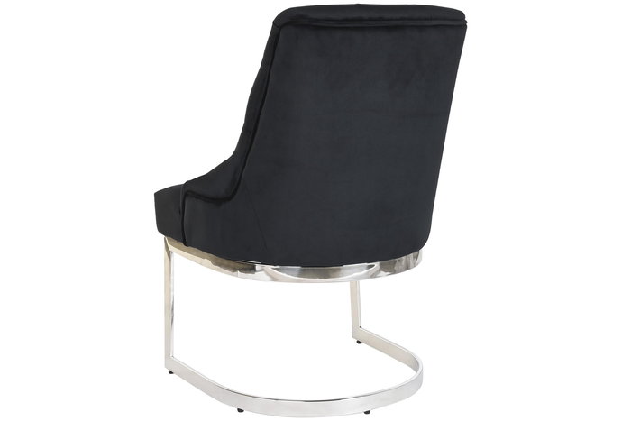 DKD Home Decor Silla Moderno Negro Plateado 58 x 93 x 60 cm